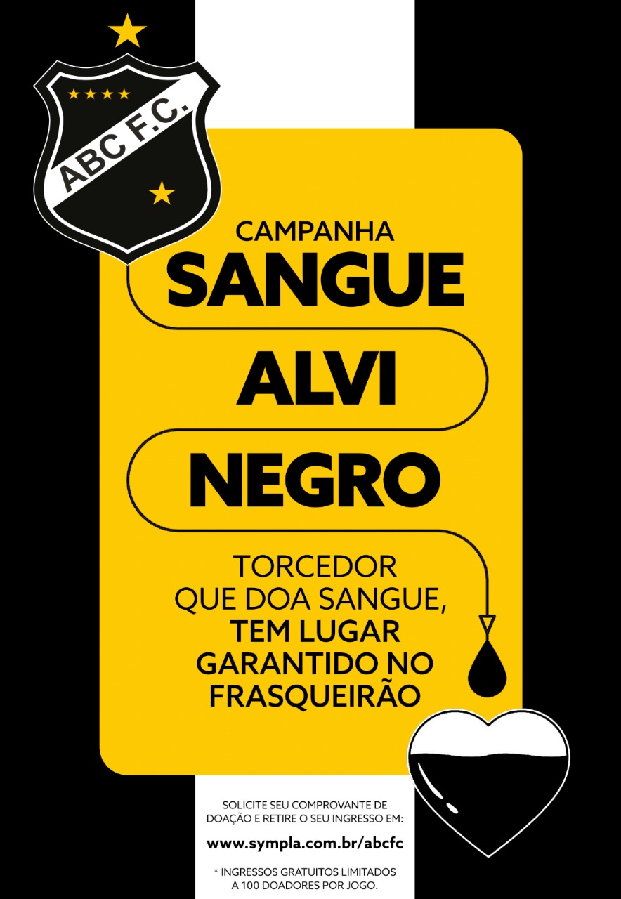 Resultado de imagem para Hemonorte e ABC lançam campanha para doação de sangue com direito a ingressos para jogos em Natal
